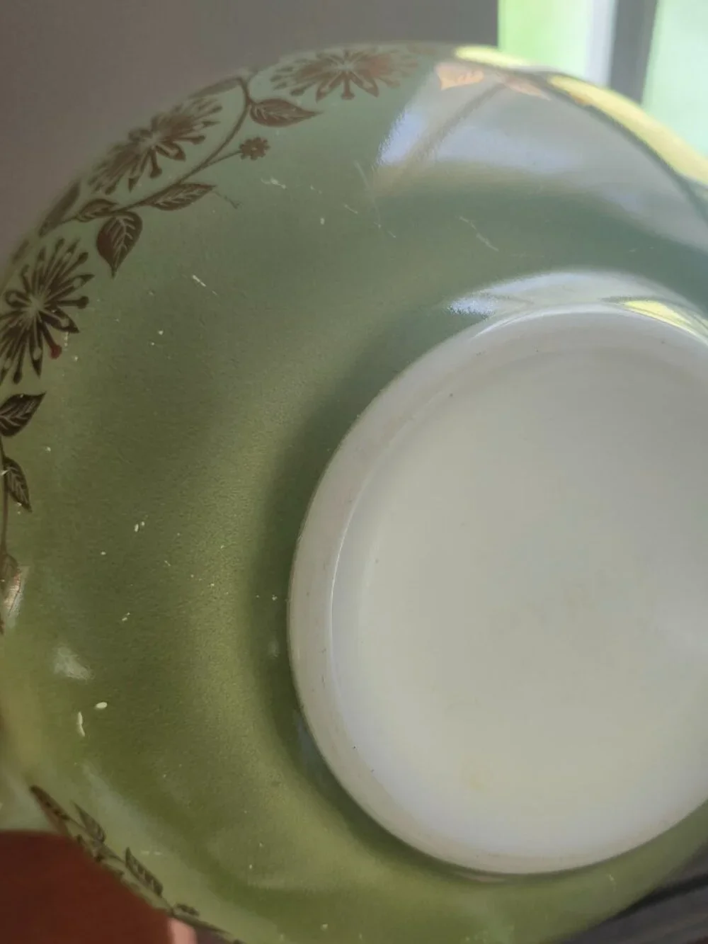 Pyrex green medallion Cinderella 443